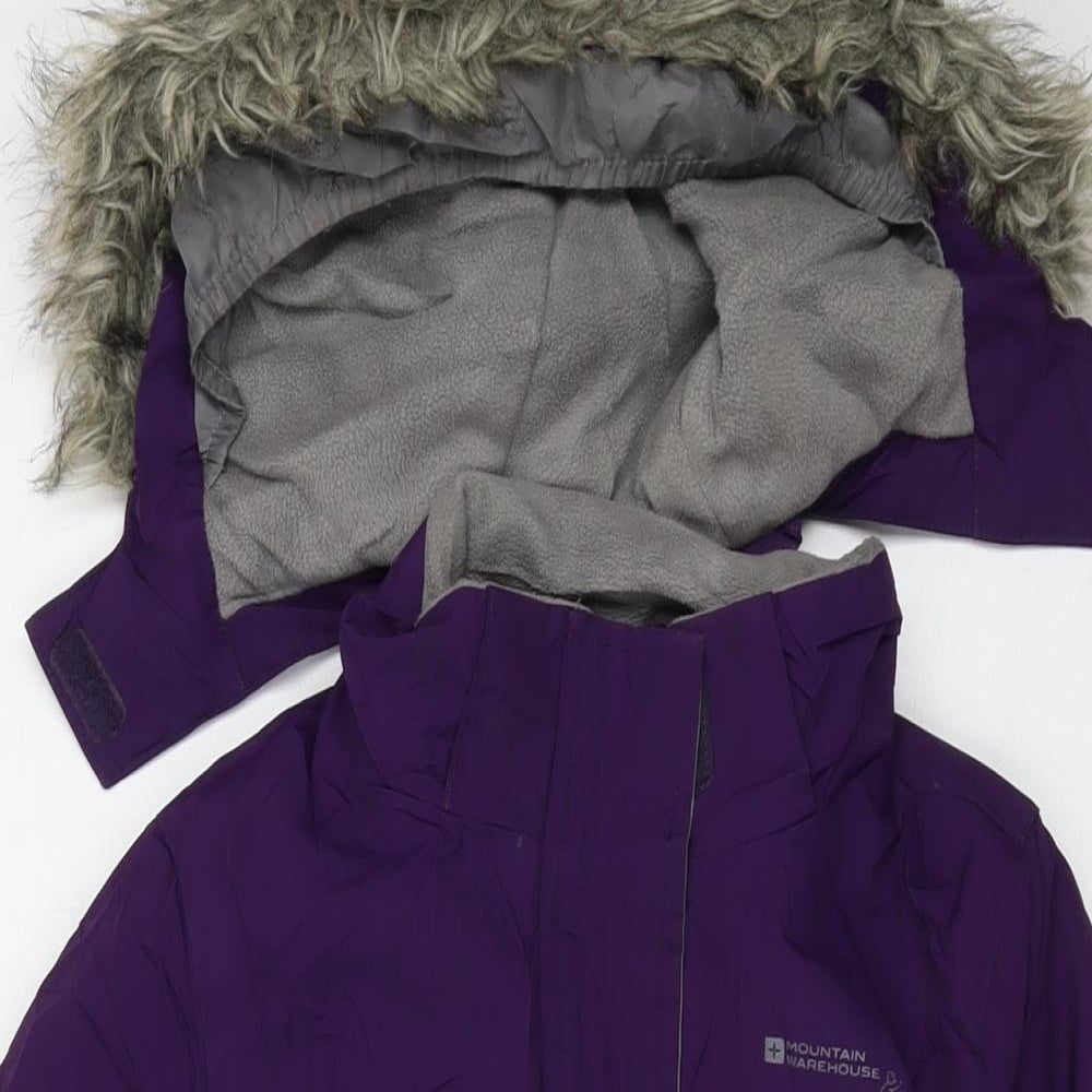 Mountain Warehouse Girls Purple Jacket Size 7-8 Years Zip