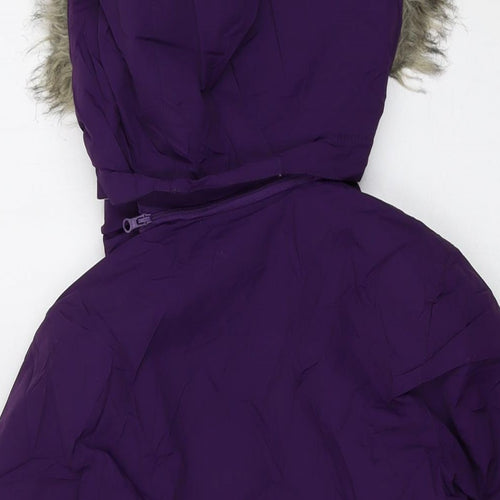 Mountain Warehouse Girls Purple Jacket Size 7-8 Years Zip