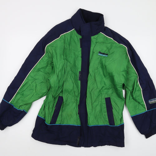 Reebok Boys Green Jacket Size 14-15 Years Zip - Vintage