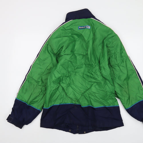 Reebok Boys Green Jacket Size 14-15 Years Zip - Vintage