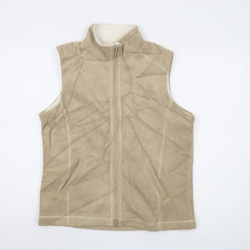 Armor Lux Womens Beige Jacket Waistcoat Size 14 Zip