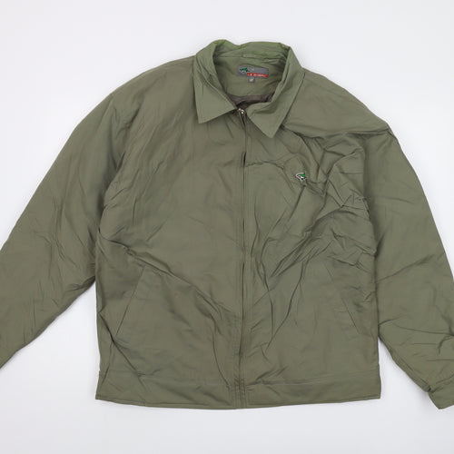 Le Shark Mens Green Jacket Size M Zip - Vintage