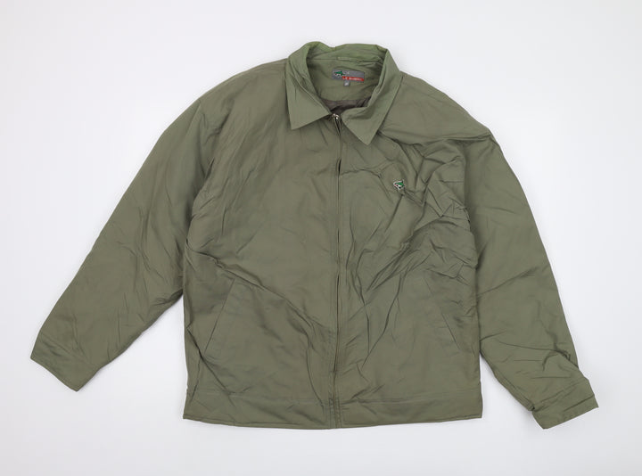 Le Shark Mens Green Jacket Size M Zip - Vintage