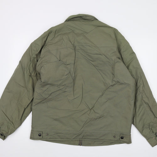 Le Shark Mens Green Jacket Size M Zip - Vintage