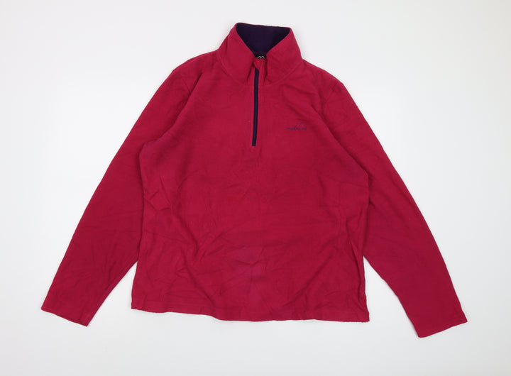 Freedom Trail Womens Pink Polyester Pullover Sweatshirt Size 18 Zip