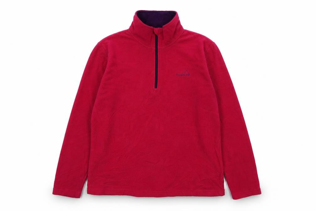 Front view of Freedom Trail women’s pink polyester pullover sweatshirt, size UK 18, zip