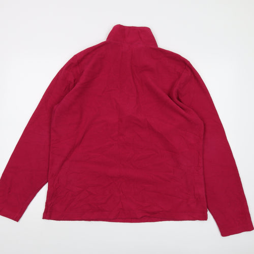 Freedom Trail Womens Pink Polyester Pullover Sweatshirt Size 18 Zip