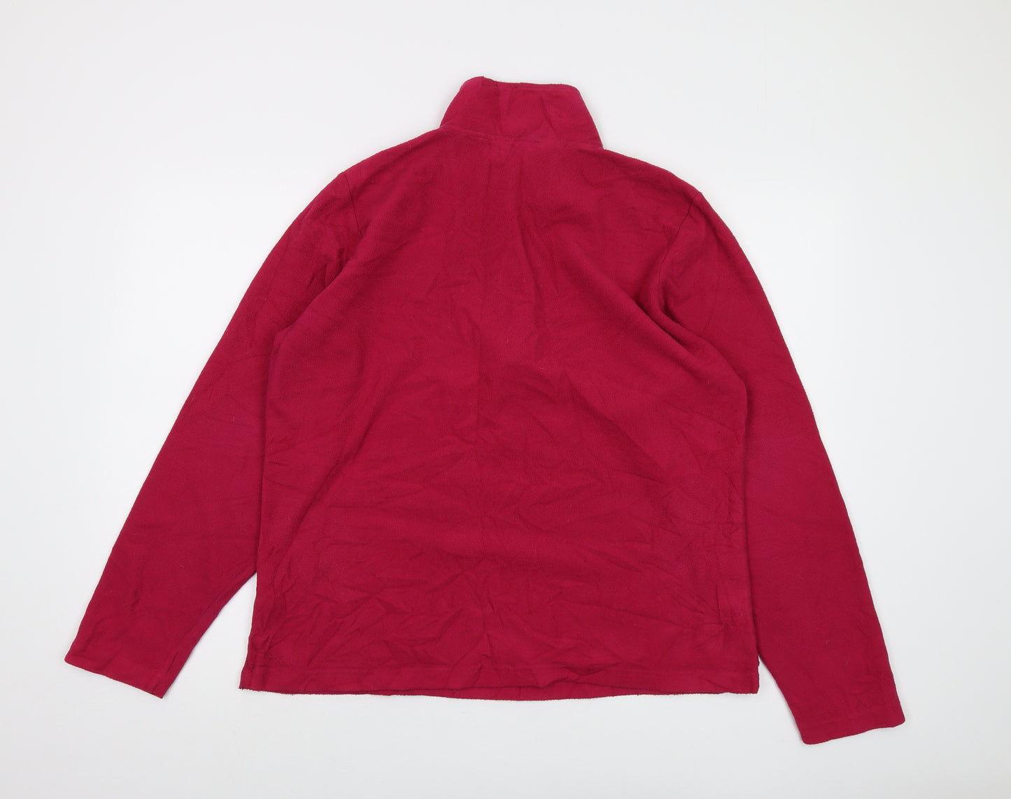 Freedom Trail Womens Pink Polyester Pullover Sweatshirt Size 18 Zip