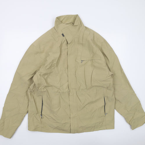 Debenhams Mens Beige Jacket Size M Zip - Vintage