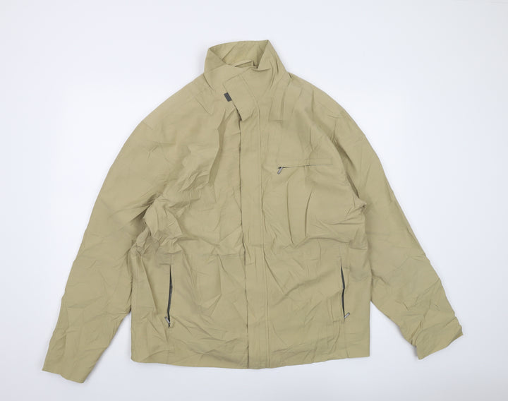 Debenhams Mens Beige Jacket Size M Zip - Vintage