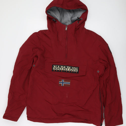 Napapijri Mens Red Jacket Size L Zip