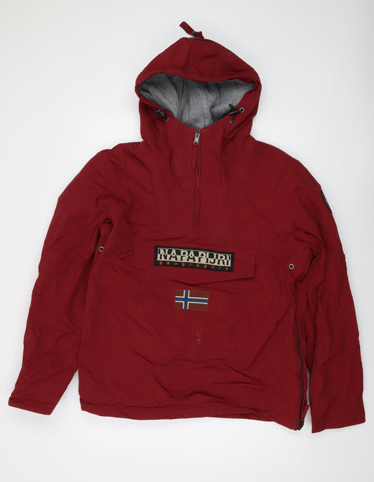 Napapijri Mens Red Jacket Size L Zip