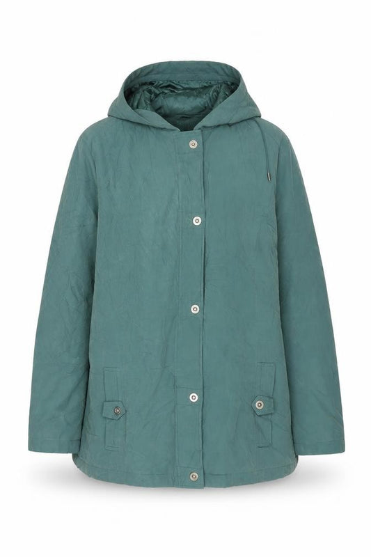 Front view of Classics women’s green jacket, size XL, zip