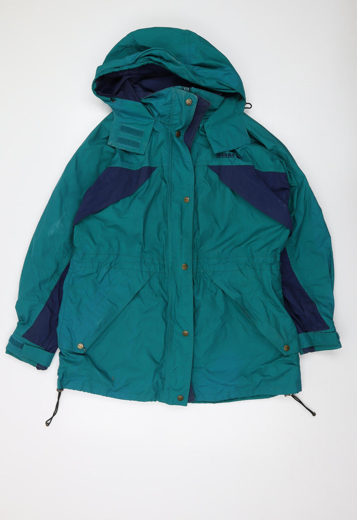 Scanda Womens Green Jacket Size 14 Zip