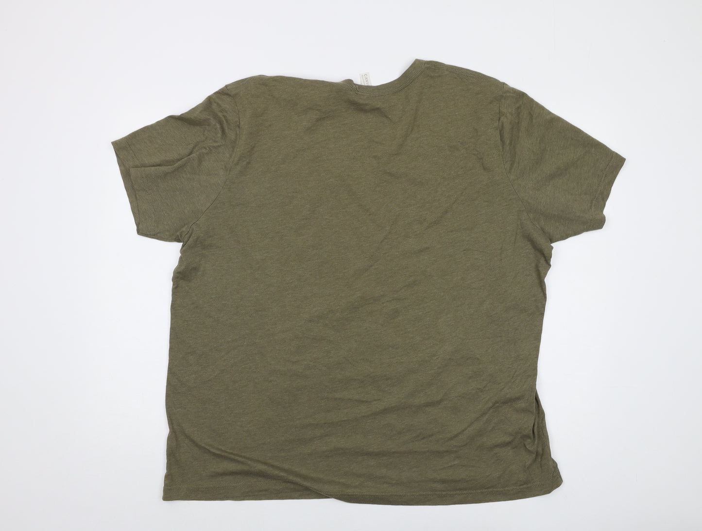 Hootie the blowfish Mens Green Cotton T-Shirt Size 2XL Crew Neck