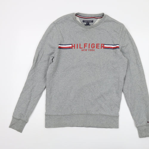 Tommy Hilfiger Mens Grey Cotton Pullover Sweatshirt Size S