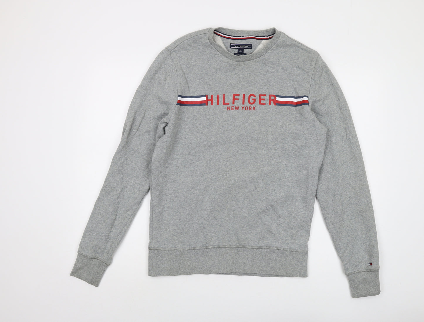 Tommy Hilfiger Mens Grey Cotton Pullover Sweatshirt Size S