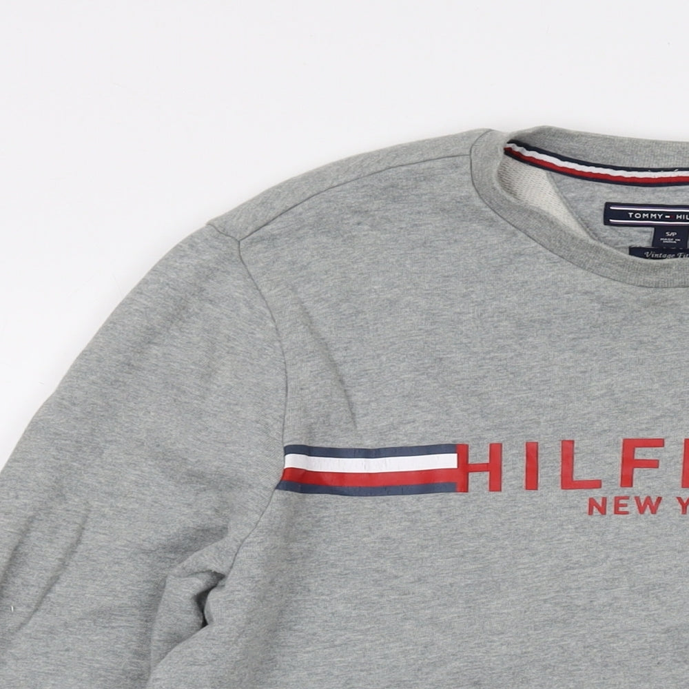 Tommy Hilfiger Mens Grey Cotton Pullover Sweatshirt Size S