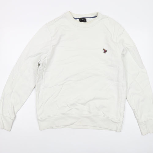 Paul Smith Mens Ivory Cotton Pullover Sweatshirt Size M