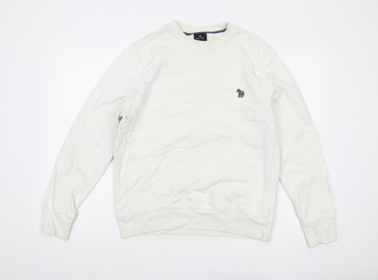 Paul Smith Mens Ivory Cotton Pullover Sweatshirt Size M