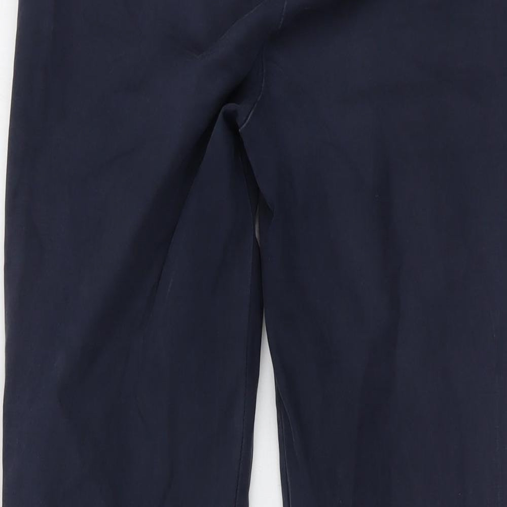 Boden Womens Blue Cotton Trousers Size 10 L29 in Regular Hook & Eye