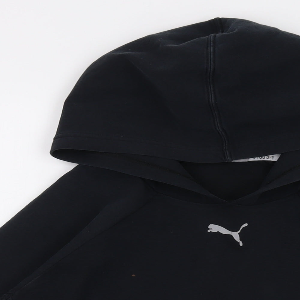 PUMA Womens Black Polyester Pullover Hoodie Size M Pullover