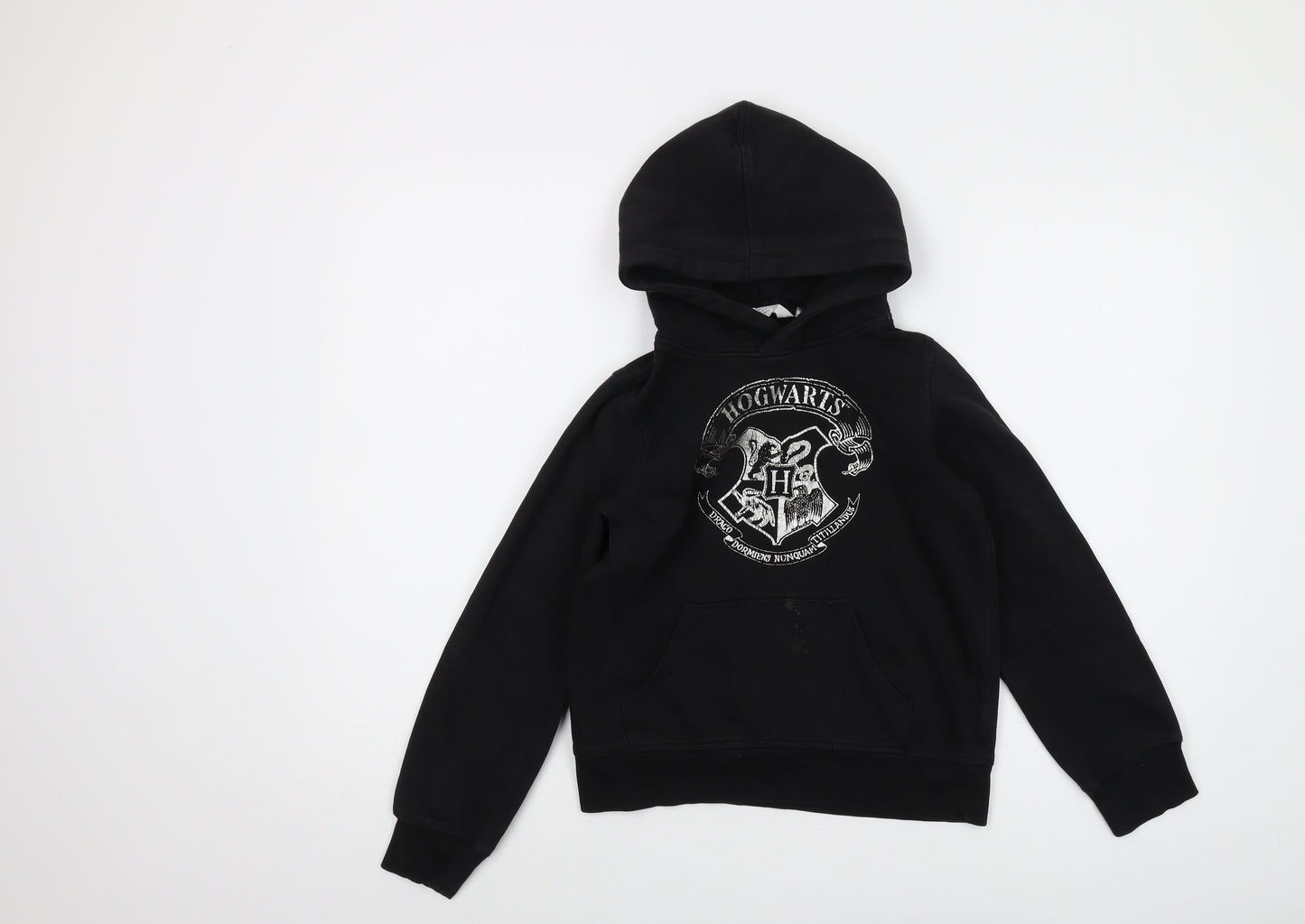Harry Potter Girls Black Cotton Pullover Hoodie Size 10-11 Years Pullover