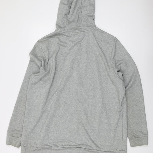 Nike Mens Grey Polyester Full Zip Hoodie Size XL