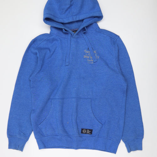 TOG24 Mens Blue Polyester Pullover Hoodie Size M