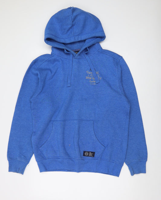 TOG24 Mens Blue Polyester Pullover Hoodie Size M