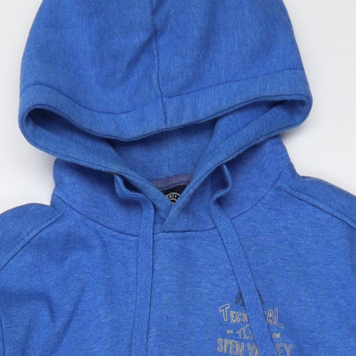 TOG24 Mens Blue Polyester Pullover Hoodie Size M