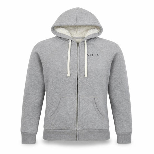 Jack Wills Womens Grey Cotton Full Zip Hoodie Size 8 Zip