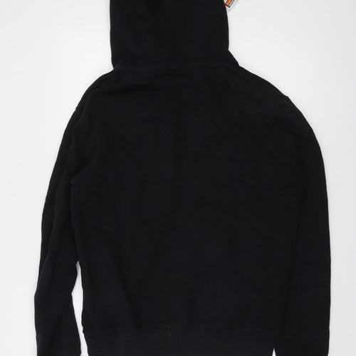 Superdry Mens Black Cotton Pullover Hoodie Size M