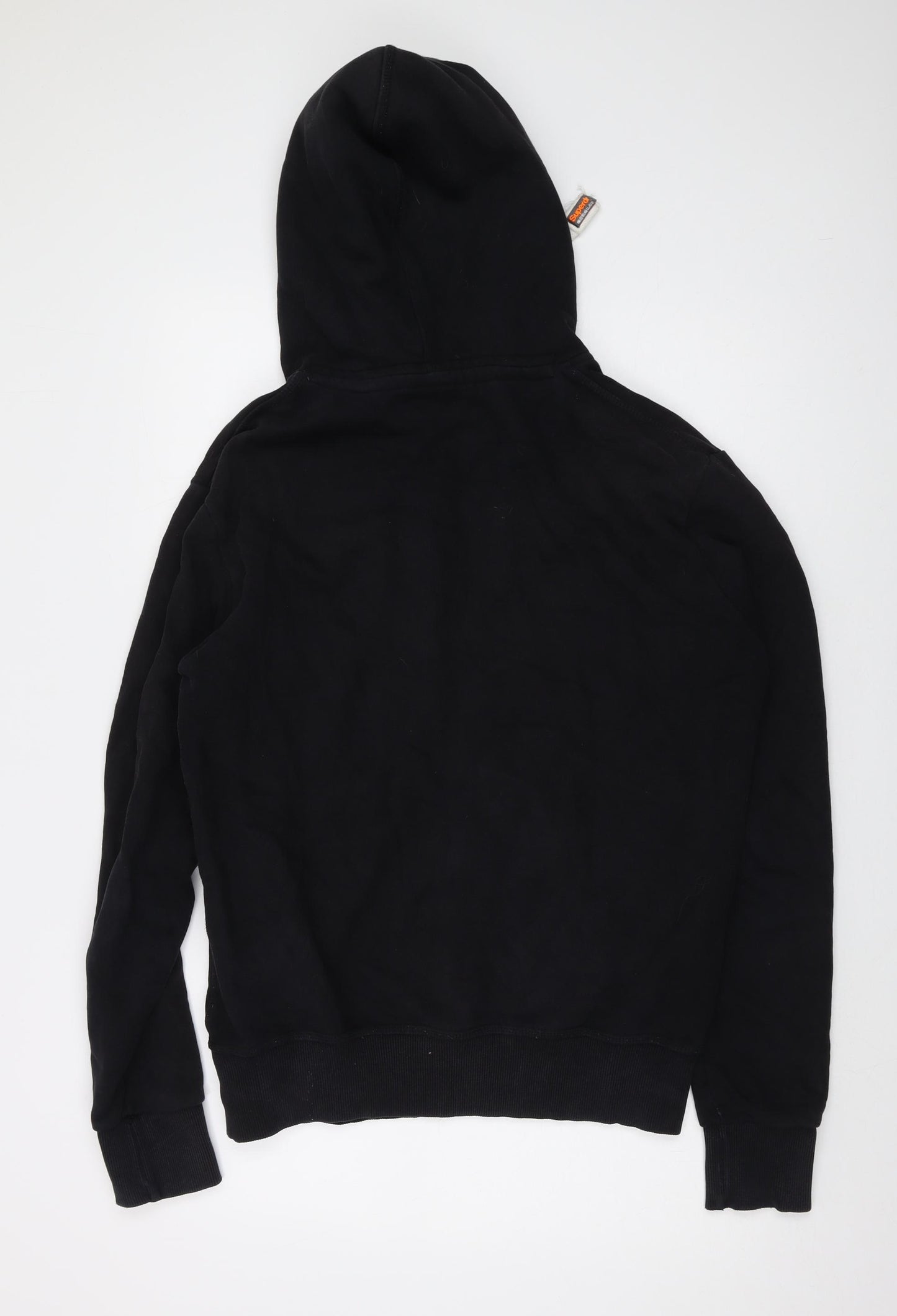 Superdry Mens Black Cotton Pullover Hoodie Size M