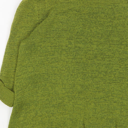 White Stuff Womens Green Collared Linen Pullover Jumper Size 10 - Pockets