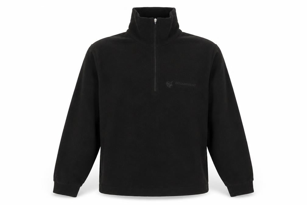 Front view of F.LLI Campagnolo men’s green polyester pullover sweatshirt, size S, - logo, embroidered