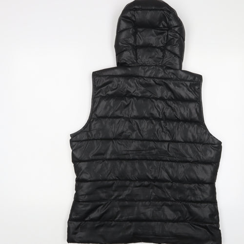 Blue Flame Womens Black Gilet Jacket Size L Zip - Zip Pockets