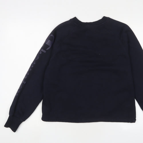 Champion Womens Blue Cotton Pullover Sweatshirt Size S Pullover - Logo, Embroidered