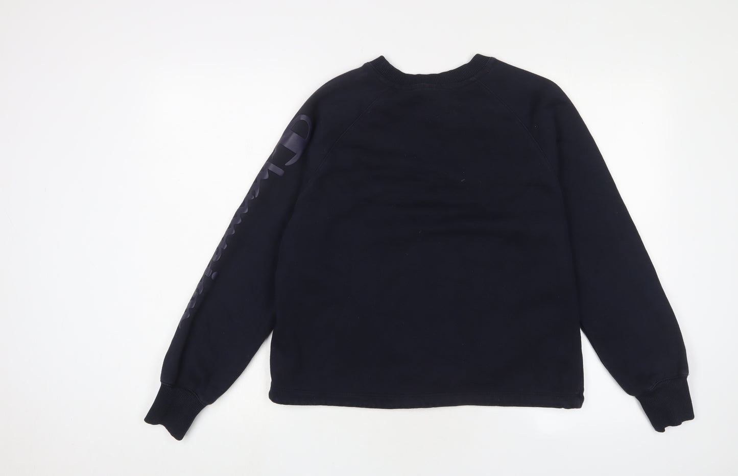 Champion Womens Blue Cotton Pullover Sweatshirt Size S Pullover - Logo, Embroidered