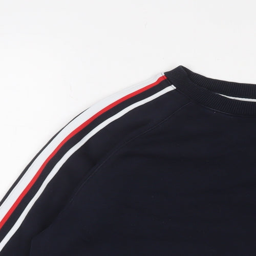 Champion Womens Blue Cotton Pullover Sweatshirt Size S Pullover - Logo, Embroidered