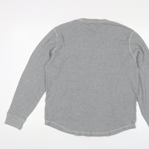 Abercrombie & Fitch Mens Grey Crew Neck Cotton Pullover Jumper Size M Long Sleeve