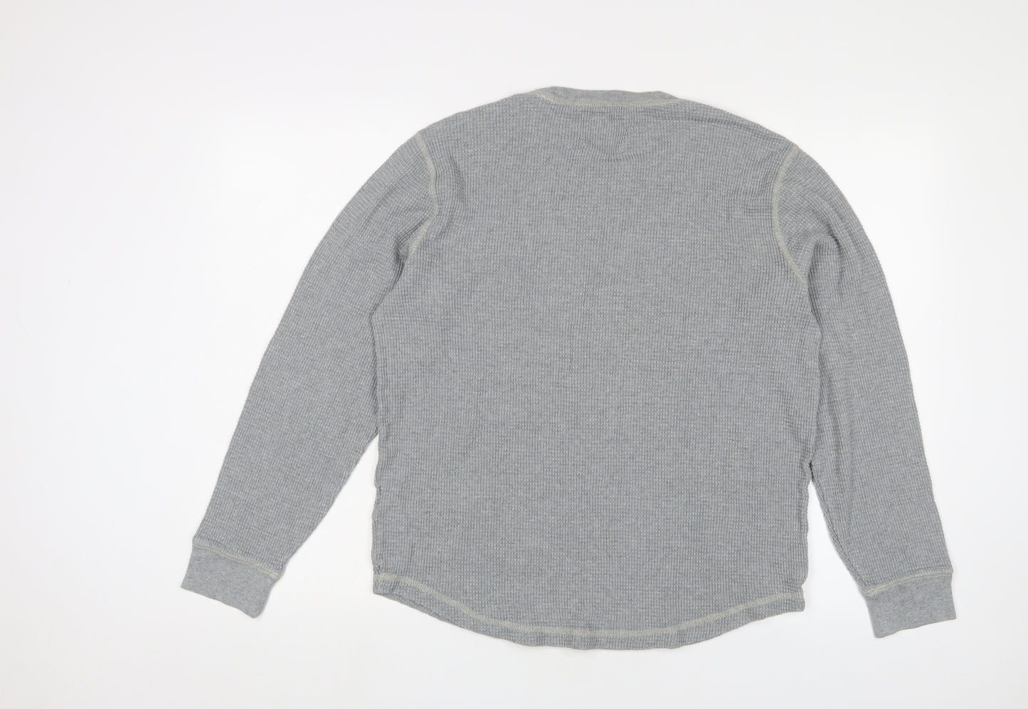 Abercrombie & Fitch Mens Grey Crew Neck Cotton Pullover Jumper Size M Long Sleeve