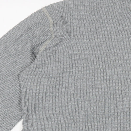 Abercrombie & Fitch Mens Grey Crew Neck Cotton Pullover Jumper Size M Long Sleeve