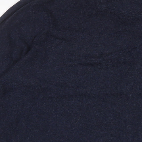 Fat Face Mens Blue V-Neck Cotton Pullover Jumper Size L Long Sleeve