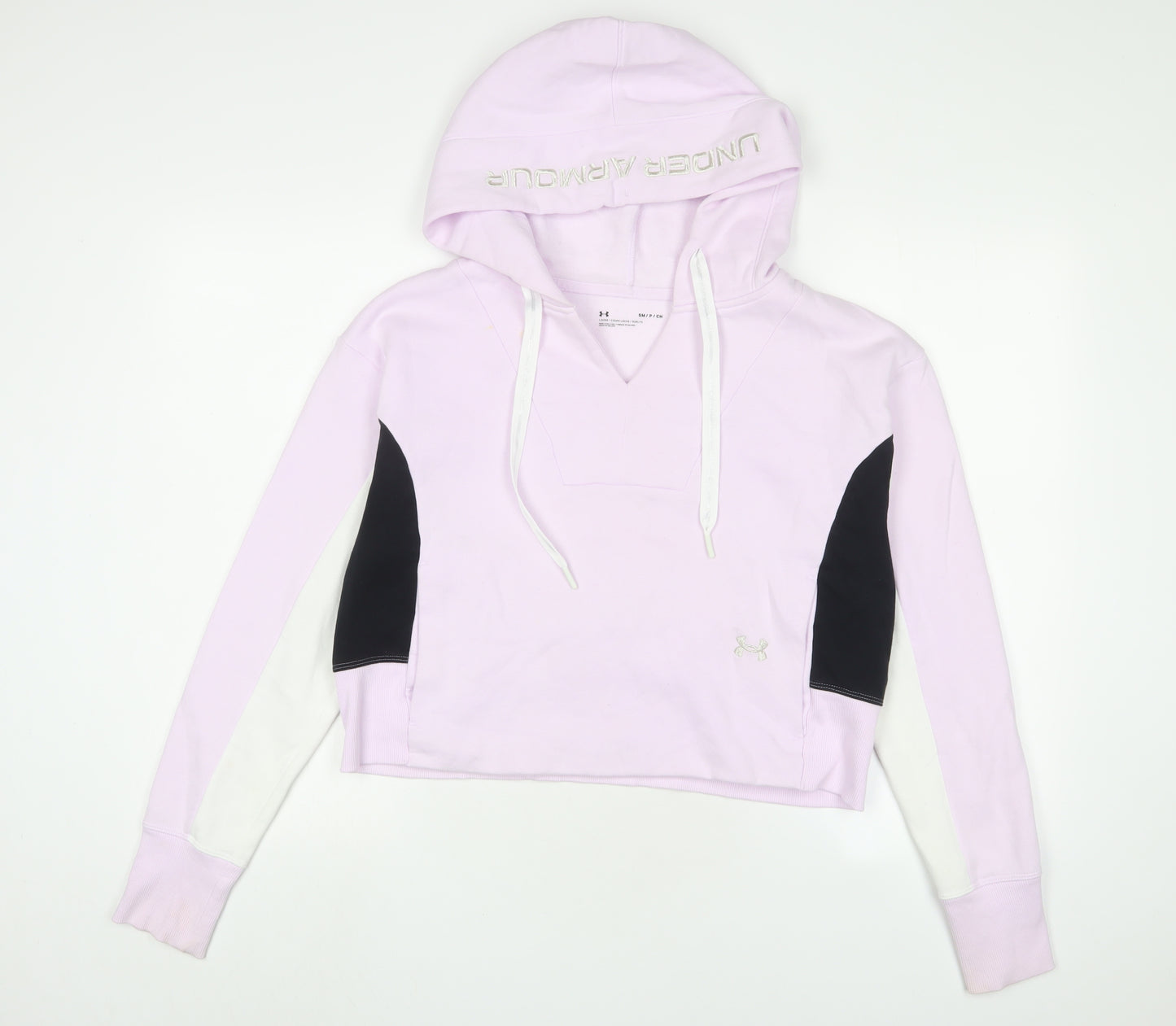 Under armour Womens Purple Cotton Pullover Hoodie Size S Pullover - Logo, Embroidered