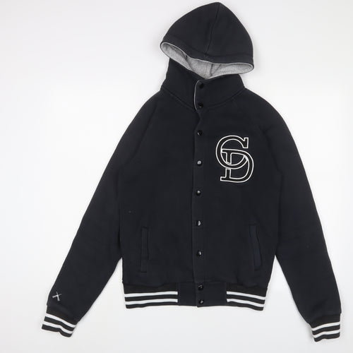 Criminal Damage Mens Blue Cotton Pullover Hoodie Size S - Logo, Embroidered