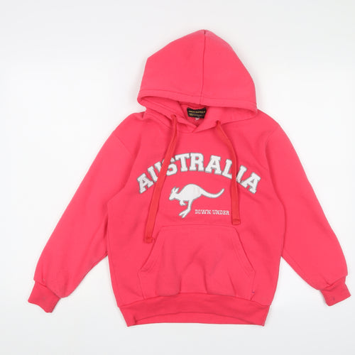 Hoxley Australia Girls Pink Polyester Pullover Hoodie Size 8 Years Pullover - Embroidered