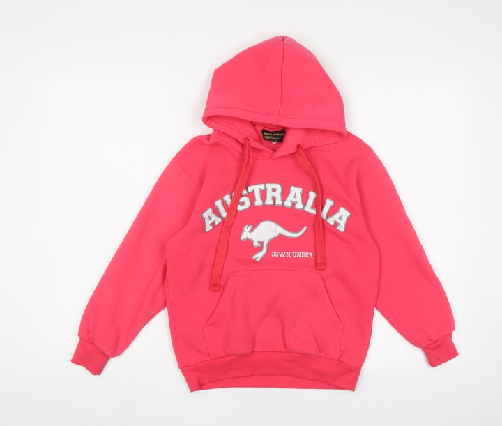 Hoxley Australia Girls Pink Polyester Pullover Hoodie Size 8 Years Pullover - Embroidered