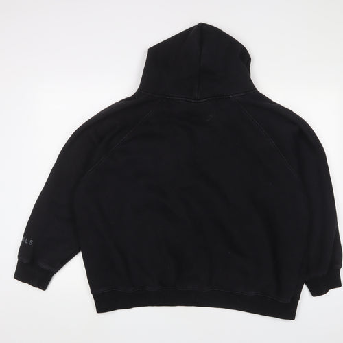 Essentials Mens Black Cotton Pullover Hoodie Size XL - Logo