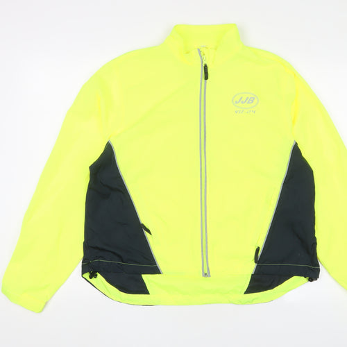 JJB Viz-24 Womens Yellow Polyester Pullover Casual Size 18 High Neck Zip